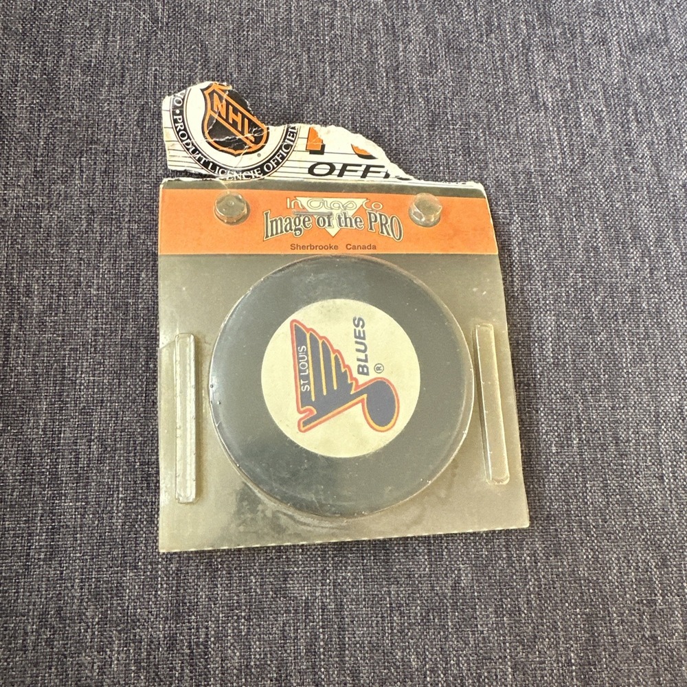Vintage NIP St. Louis Blues Official Game Puck NHL InGlasCo Late 1980's NOS